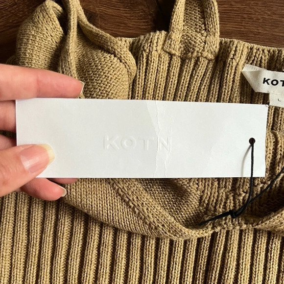 KOTN Tan Ribbed Tank Top - Picture 10 of 10